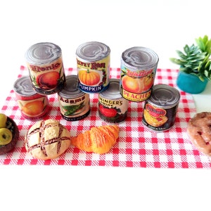 Miniature Printable Canned Food Labels | Dollhouse Miniatures | 1/6 ...