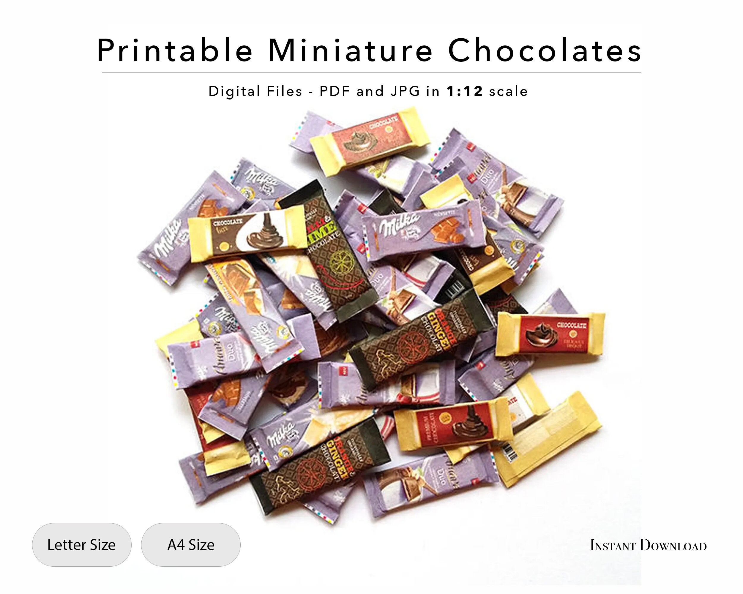 Miniatures 12th Scale Chocolate Bar Shop Display 12th Scale Dolls