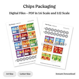 Printable Chips Packaging | Dollhouse Miniatures | 1/6 | 1/12 Scale ...