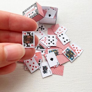 Printable Miniature Playing Cards | Miniature Card Deck | Casino | Modern | Dollhouse | BJD | 1/ ...