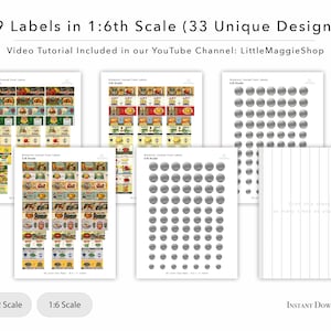 Printable Miniature Can Labels
