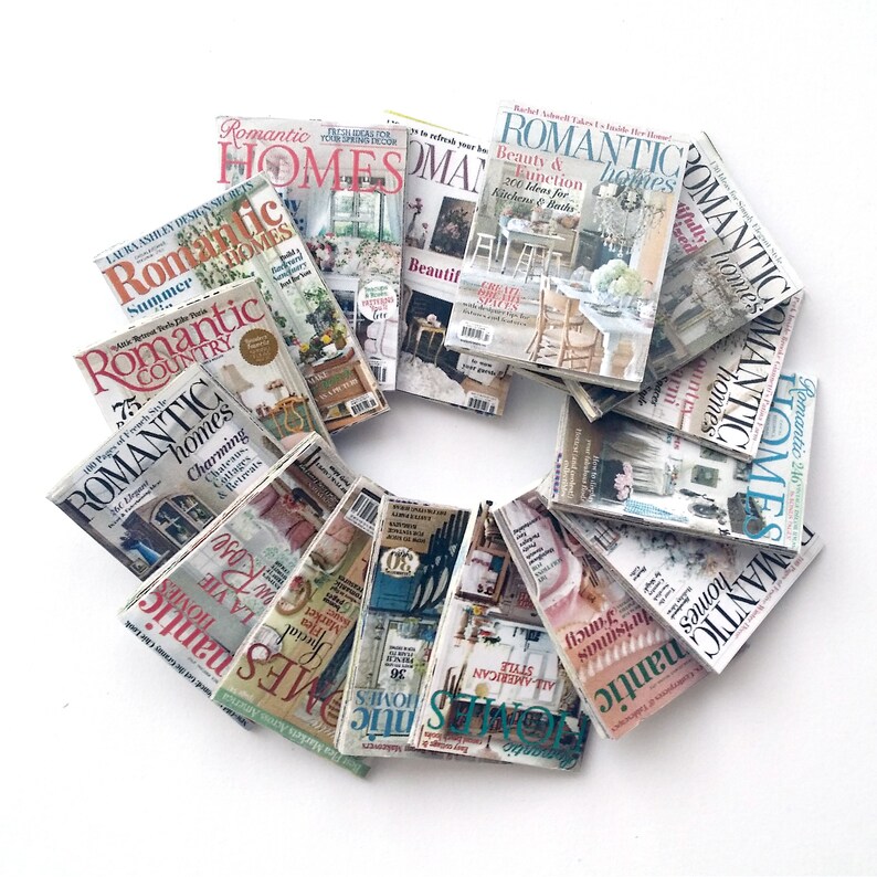 Printable Miniature Home Magazine Covers Printable A4 Sheet Etsy