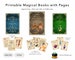 3 Printable Magical Books with pages - Spells, Potions and Magical Creatures for Dollhouse Miniatures and 1/6 dolls 1:12 JPG Download 