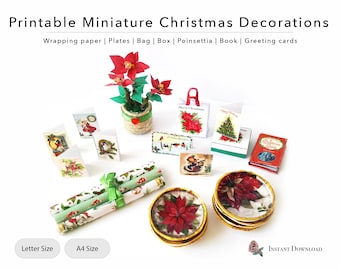 Dollhouse Christmas Miniatures: Printable Templates (PDF)