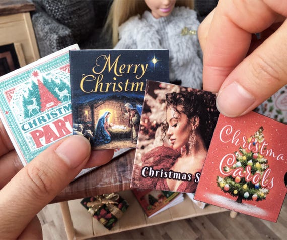 クリスマス用ビニールレコード付きミニチュアレコードプレーヤー（印刷