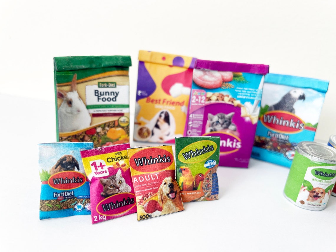 Miniature Pet Food Packaging Printable Sheet Dollhouse - Etsy