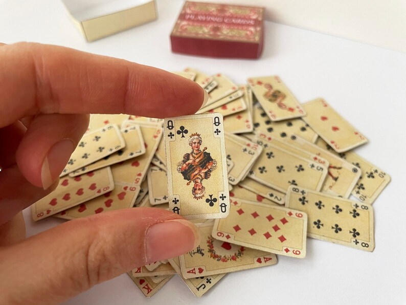 Printable Miniature Playing Cards Vintage Antique Etsy