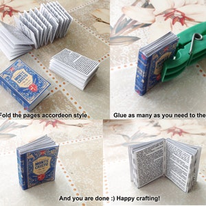 72 Medieval and Vintage Printable Miniature Book Covers for a Dollhouse 1/6 and 1/12 scale with inner pages and real text inside imagem 5