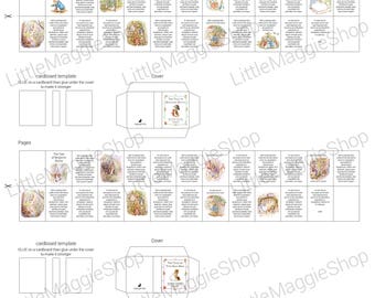 Libri stampabili in miniatura per casa delle bambole 1:12 Foglio scaricabile Asilo nido delle case delle bambole