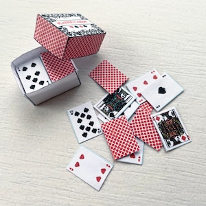 Printable Miniature Playing Cards | Miniature Card Deck | Casino ...