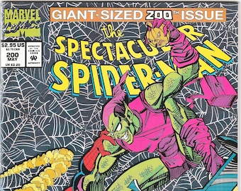 Spectacular Spider Man Giant Size 200 Holofoil NM+ Green Goblin Death of Harry Osborn Final Battle Marvel Comics Book 1993 Gifts for Him Her