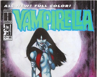 Vampirella 4 VFNM John K Snyder II Cover 1st Printing Harris Comics Book Modern Age July 1993 Horror Comics Vampire Birthday Gifts Christmas