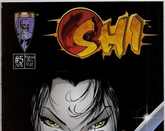 Shi 5 VF+ Signed Billy Tucci Silvestri Variant Crusade Comics Modern Age April 1995 1st Tomoe Costume w COA Christmas Gifts for Him Her