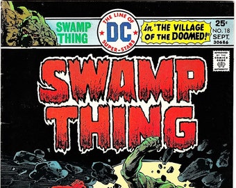 Swamp Thing 18 VF+ Nestor Redondo David Michelinie 1st Series Horror Sci Fi Comics Books Sept 1975 Bronze Age Christmas Gifts for Him Her
