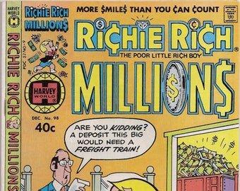 Richie Rich Millions 98 VF+ Harvey Bronze Age Comic Book Dec 1979