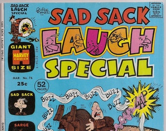 Sad Sack Laugh Special 76 FNVF Giant Size Harvey Cartoon Bronze Age Comic Book Mar 1974 Check For More in Our BARGAIN BIN!