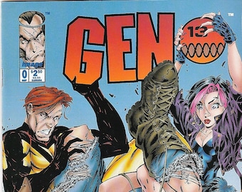 Gen13 0 NM+ J Scott Campbell Cover & Early Art Jim Lee Image Comics Book September 1994 Modern Age Birthday Gifts for Him Her