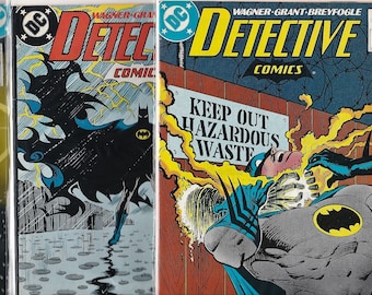 Detective Comics Book Lot 586 587 588 FN VF+ 2nd Ratchatcher 1st Corrosive Man DC Batman 1988 Copper Age Gifts for Him Her Stocking Stuffer