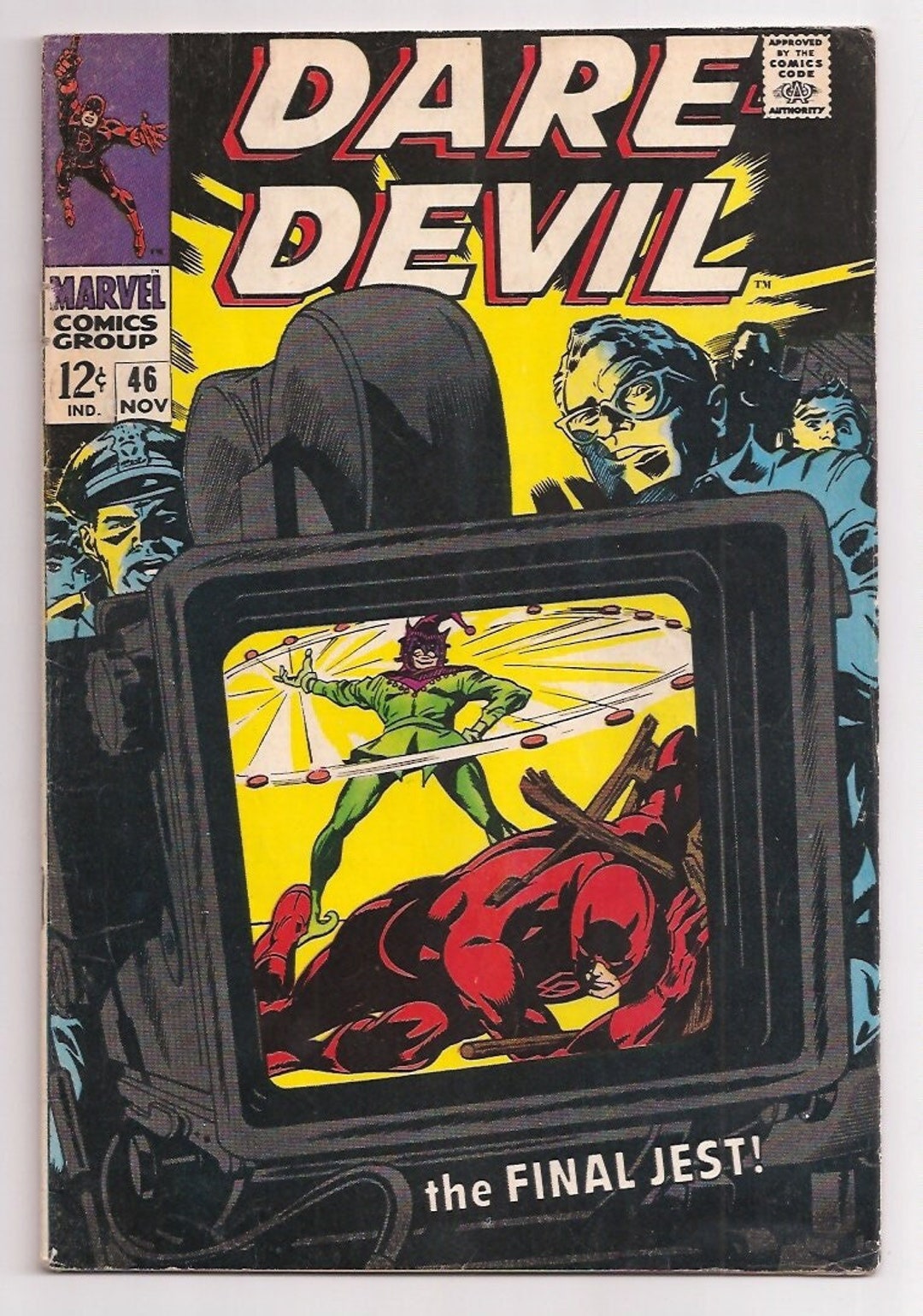 Daredevil Script Daredevil 46 GD/VG Gene Colan George Klein Stan Lee Script Jester ...
