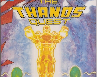 The Thanos Quest Book 2 NM- Newsstand 2nd Print WP Infinity Gauntlet Drax the Destroyer Jim Starlin Marvel Comics Copper Age Mar 1990