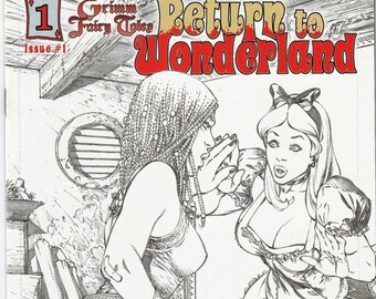 Grimm Fairy Tales Return to Wonderland 1 NM- Exclusive Ebas Sketch Variant 1/750 Zenescope Comics Book Modern Age 2000s Christmas Gifts