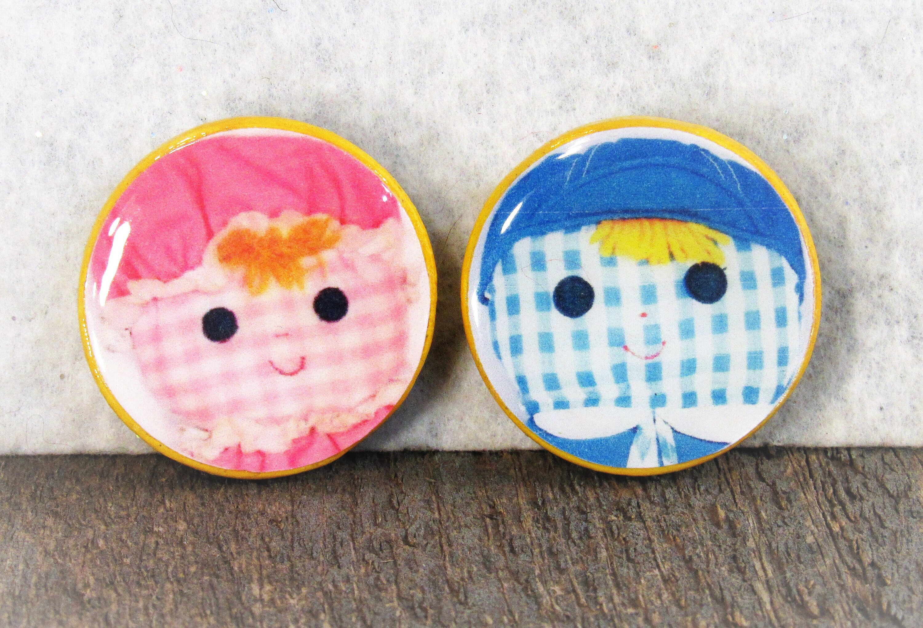 Refrigerator Set Vintage Doll Photo Art Lolly Cholly Etsy