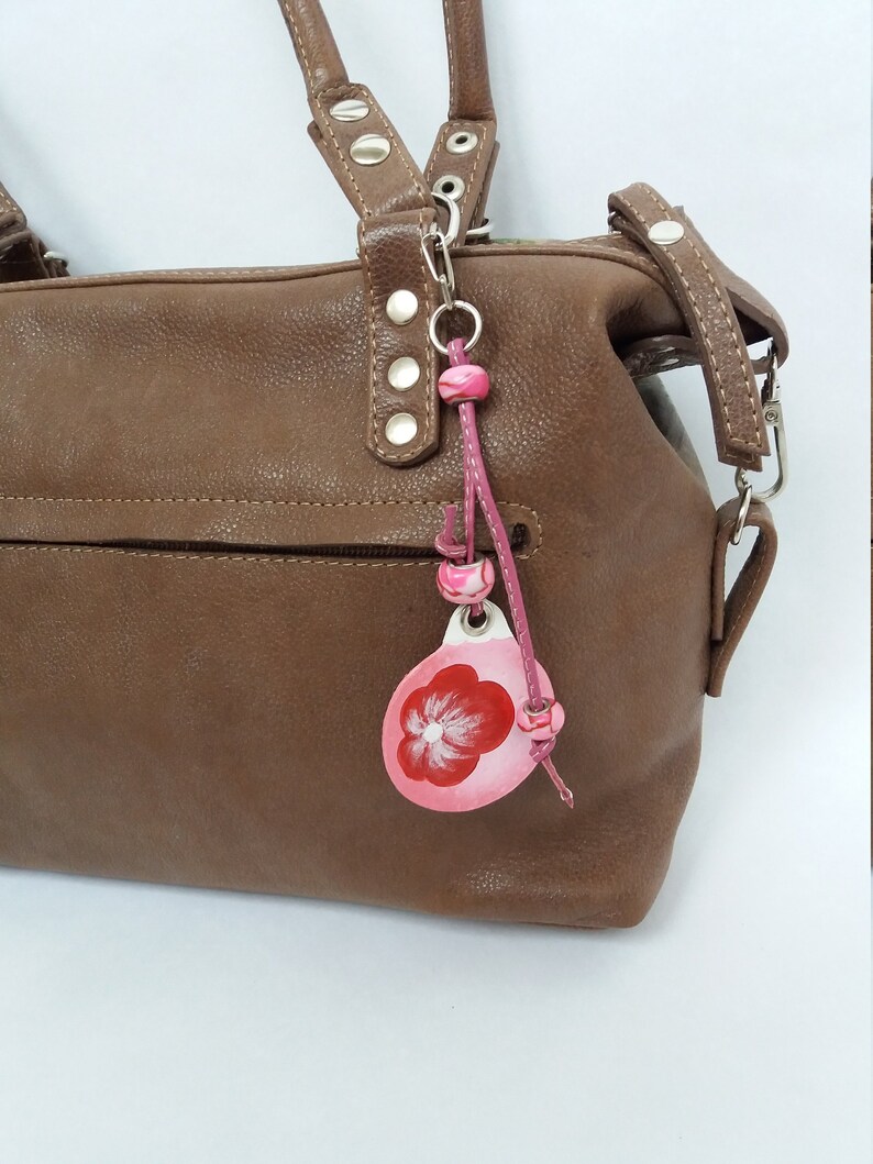 Christmas Leather Bag Charm Art Decoration Ball Ornament Etsy