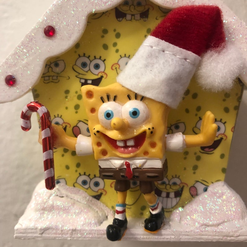 Handmade SpongeBob SquarePants Wooden Gingerbread House Etsy