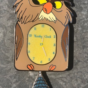 Fantasy Pin Kooky Clocks Inspired by Archimedes Owl Sword in the Stone IN HAND