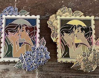 Fantasy Pin Inspired by Anastasia & Dimitri Kissing Stamp Variant GLOWS in the Dark GITD