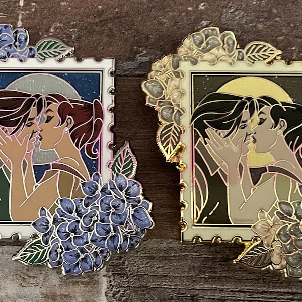 Fantasy Pin Inspiriert von Anastasia & Dimitri Kissing Stamp Variante GLOWS in the Dark GITD