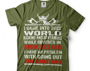 Valhalla Viking T-shirt Viking Warrior Odin-symbool Walknut T-shirt