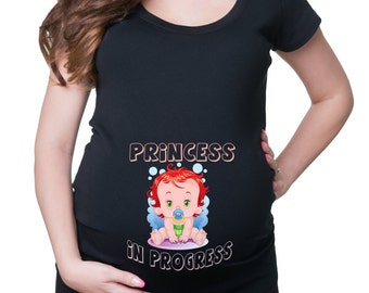 Princess In Progress T-Shirt Maternity Tee Shirt Gift For Pregnant Tee Shirt