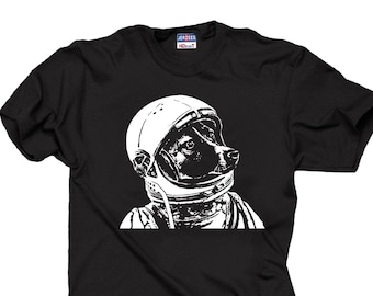 Space Dog T-Shirt Funny Dog Astronaut Tee Shirt