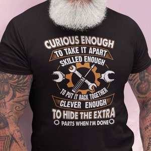 Funny Mechanic T-Shirt: Gift for Husband, Boyfriend, Father image 1
