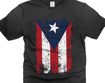 Distressed Puerto Rico Flag T-Shirt: Boricua Pride Unisex Tee