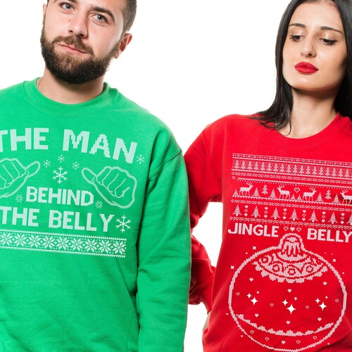 Christmas Party Funny Sweaters Couple 