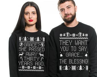 Couple Christmas ugly sweater Party Sweatshirts Popular Culture Christmas Movie Sweaters Couple Matching Sweatshirts