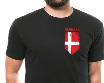 Mens Denmark Flag T-Shirt: Danish Heritage Scandinavia