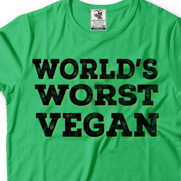 Funny Vegan T-shirt World's Worst Vegan Tee Shirt Funny Birthday Gift BBQ Tee Shirt