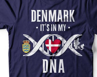 Denmark DNA T-Shirt: Danish Heritage Patriotic Tee