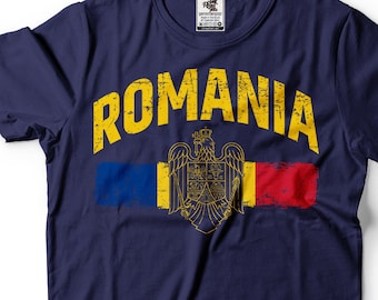 Rumänien-Flaggen-T-Shirt: Rumänisches Erb-Nationaler Tag-T-Stück