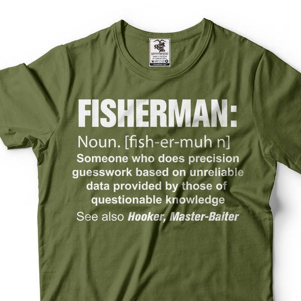 Fishing T-Shirt Funny Fisherman Definition Noun Tee Shirt