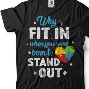 Autism T-shirt Autism awareness Shirt heart Puzzle Piece Autism Unisex mens style Shirt