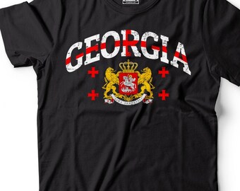 T-shirt avec drapeau de Géorgie : héritage du pays, t-shirt du jour de l'indépendance