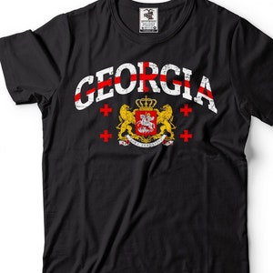 Georgia T-shirt Georgian Country Heritage Independence Day Georgian Flag Coat of arms Sakartvelo საქართველო Tee Shirt