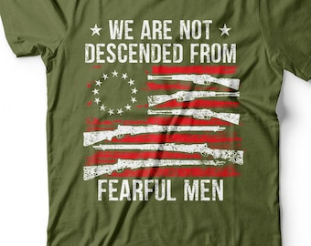 Camiseta patriótica do 4 de julho: Bandeira americana da 2ª Emenda