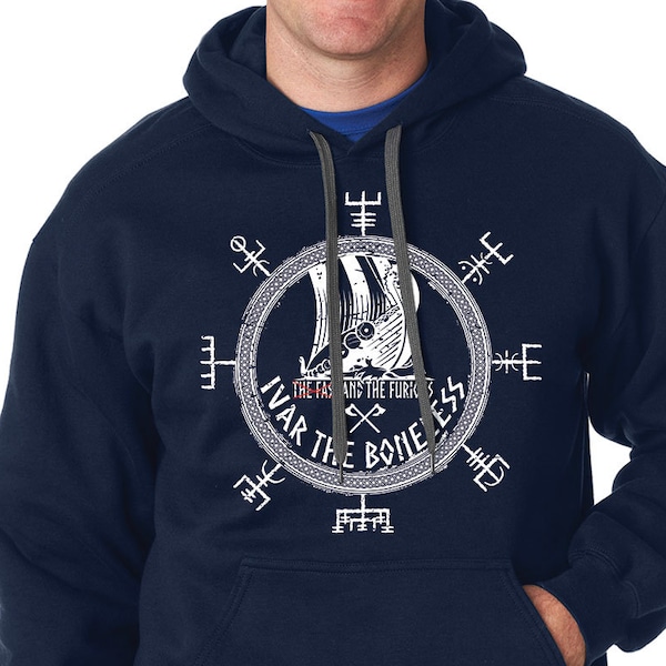 Ivar The Boneless Hoodie Vikings Hooded Sweatshirt Valhalla Odin Symbol Hoodie