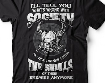 Camiseta de calavera vikinga: divertida camiseta de Odín del Valhalla