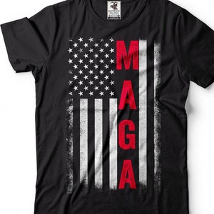 MAGA Flag Donald Trump 2024 Election T-shirt US Presidential Election Trump Re-election T-shirt USA Flag Tee